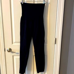 Black full panel maternity pants